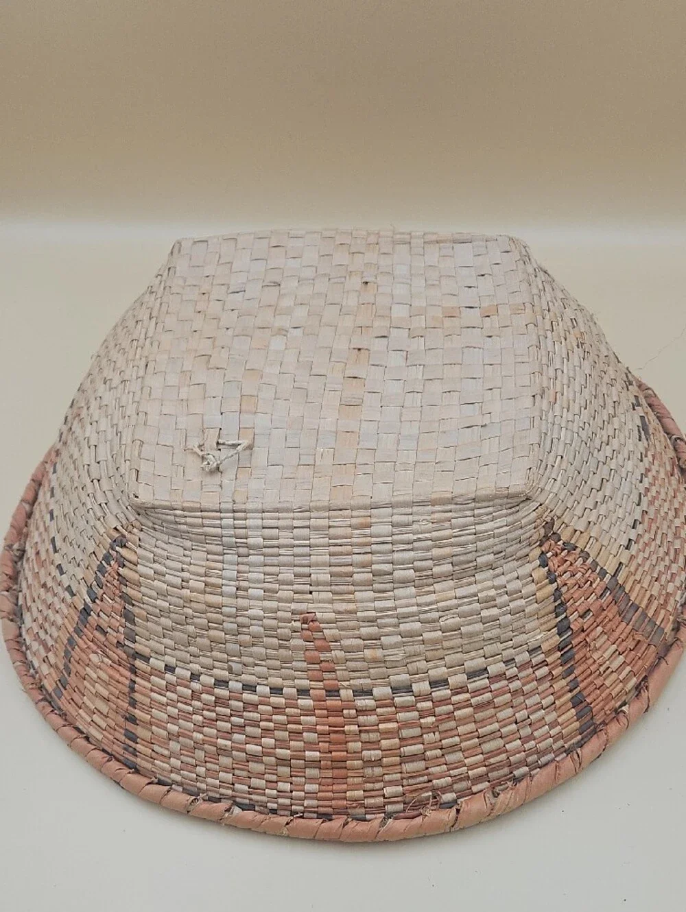 Woven Natural Basket Bowl in Neutral Tones